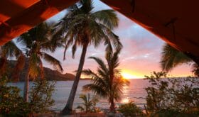 Lights of sunrise, Kuata Island, Yasawa Islands, Fiji